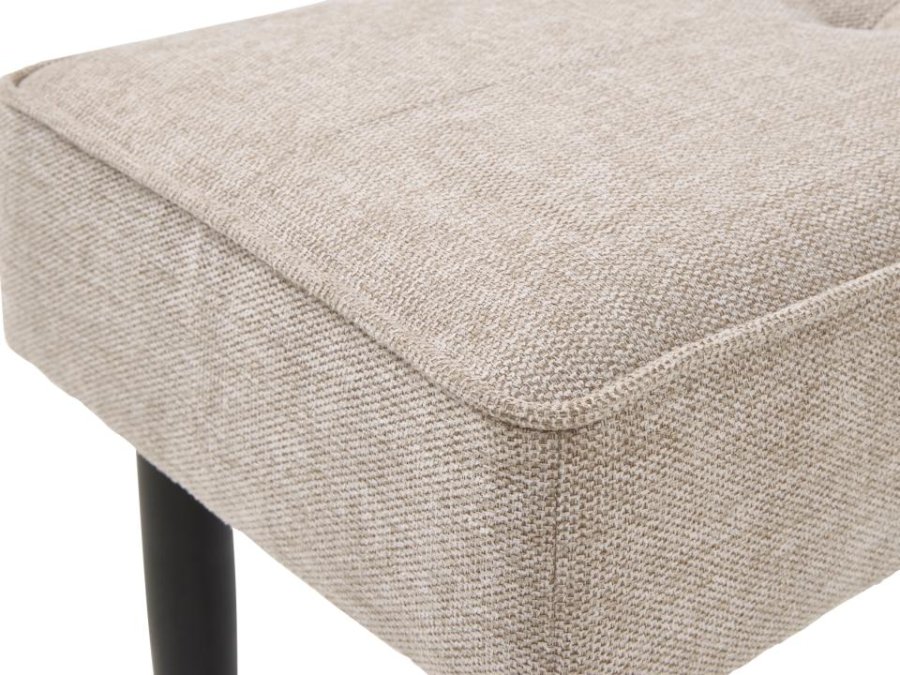 UNIQUE FURNITURE Anzac b�nk - sand polyester og sort st�l (100x36)