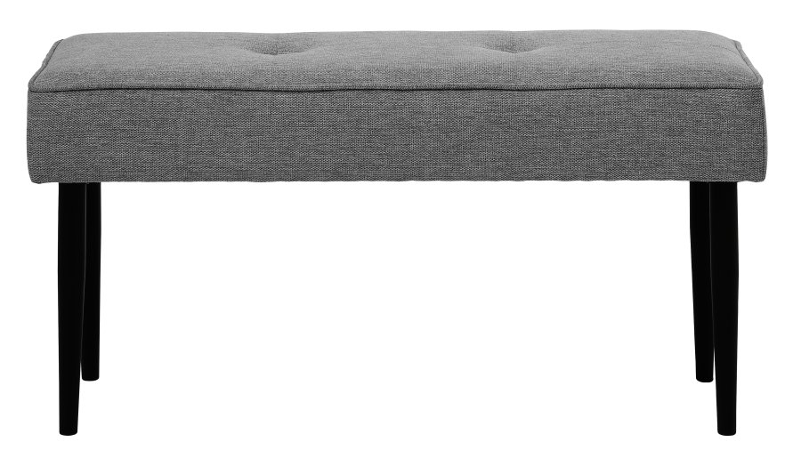 UNIQUE FURNITURE Anzac b�nk - mellemgr� polyester og sort st�l (100x36)