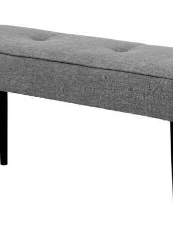 UNIQUE FURNITURE Anzac b�nk - mellemgr� polyester og sort st�l (100x36)