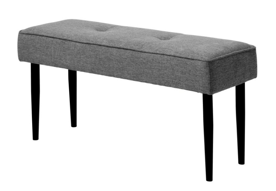 UNIQUE FURNITURE Anzac b�nk - mellemgr� polyester og sort st�l (100x36)