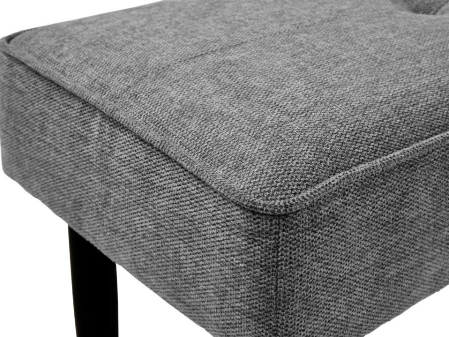 UNIQUE FURNITURE Anzac b�nk - mellemgr� polyester og sort st�l (100x36)