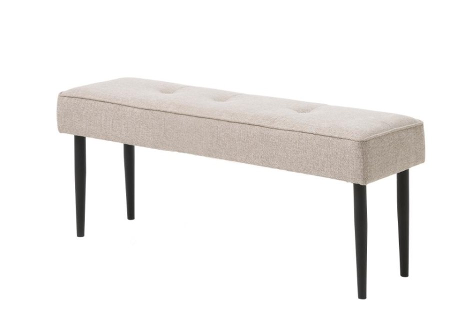 UNIQUE FURNITURE Anzac b�nk - sand polyester og sort st�l (140x36)