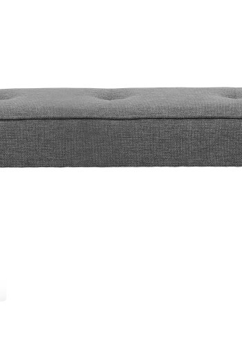 UNIQUE FURNITURE Anzac b�nk - mellemgr� polyester og sort st�l (140x36)