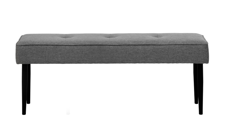 UNIQUE FURNITURE Anzac b�nk - mellemgr� polyester og sort st�l (140x36)
