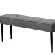 UNIQUE FURNITURE Anzac b�nk - mellemgr� polyester og sort st�l (140x36)