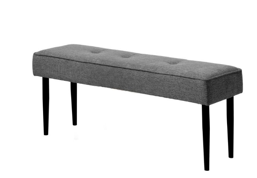 UNIQUE FURNITURE Anzac b�nk - mellemgr� polyester og sort st�l (140x36)
