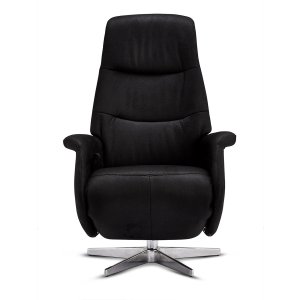 Delta Recliner med Armstöd - Svart Tyg och Metall