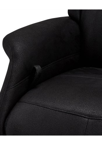 Delta Relaxsessel mit Armlehnen - schwarzer Stoff und Metall