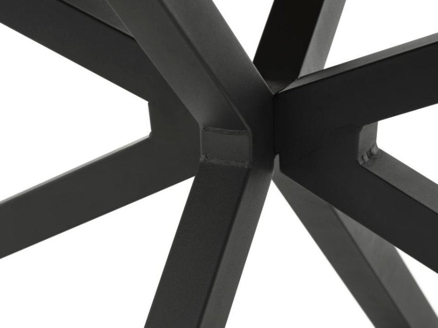 UNIQUE FURNITURE spisebord, m. butterflybordplade - natur egemelamin og sort metal (90x160-200)