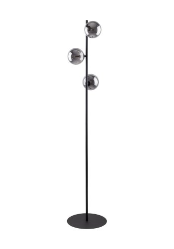 TK Estera gulvlampe, m. 3 skjermer - glass og sort metall