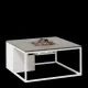 COSI FIRES Cosiloft 100 lounge brannbord, firkantet - gr og hvit aluminium (100x100)