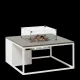 COSI FIRES Cosiloft 100 lounge brannbord, firkantet - gr og hvit aluminium (100x100)