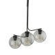 TK Cesar loftlampe, m. 3 skrme - grafit glas og stl