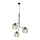 TK Cesar loftlampe, m. 3 skrme - grafit glas og stl