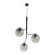 TK Cesar loftlampe, m. 3 skrme - grafit glas og stl