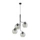TK Cesar loftlampe, m. 4 skrme - grafit glas og stl