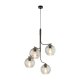 TK Cesar loftlampe, m. 4 skrme - grafit glas og stl