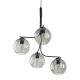 TK Cesar loftlampe, m. 4 skrme - grafit glas og stl