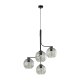 TK Cesar loftlampe, m. 4 skrme - grafit glas og stl