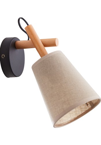 TK Vaio vegglampe - naturlig linstoff og tre