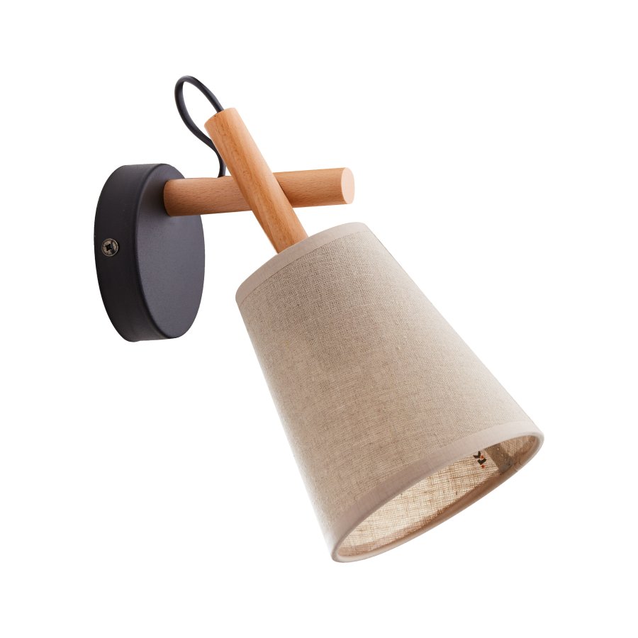 TK Vaio vegglampe - naturlig linstoff og tre