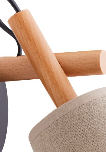 TK Vaio vegglampe - naturlig linstoff og tre