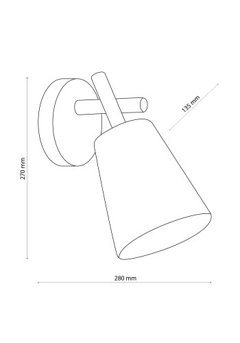 TK Vaio vegglampe - naturlig linstoff og tre