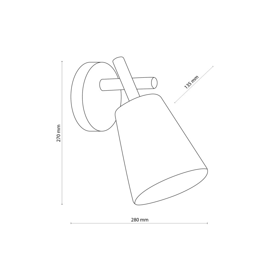 TK Vaio vegglampe - naturlig linstoff og tre