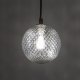 TK Elena loftlampe, rund - grafit glas og sort metal