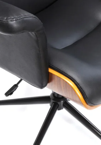 KARE DESIGN Check Out kontorstol - sort kunstlder/natur finér/sort stl, m. hjul og armln