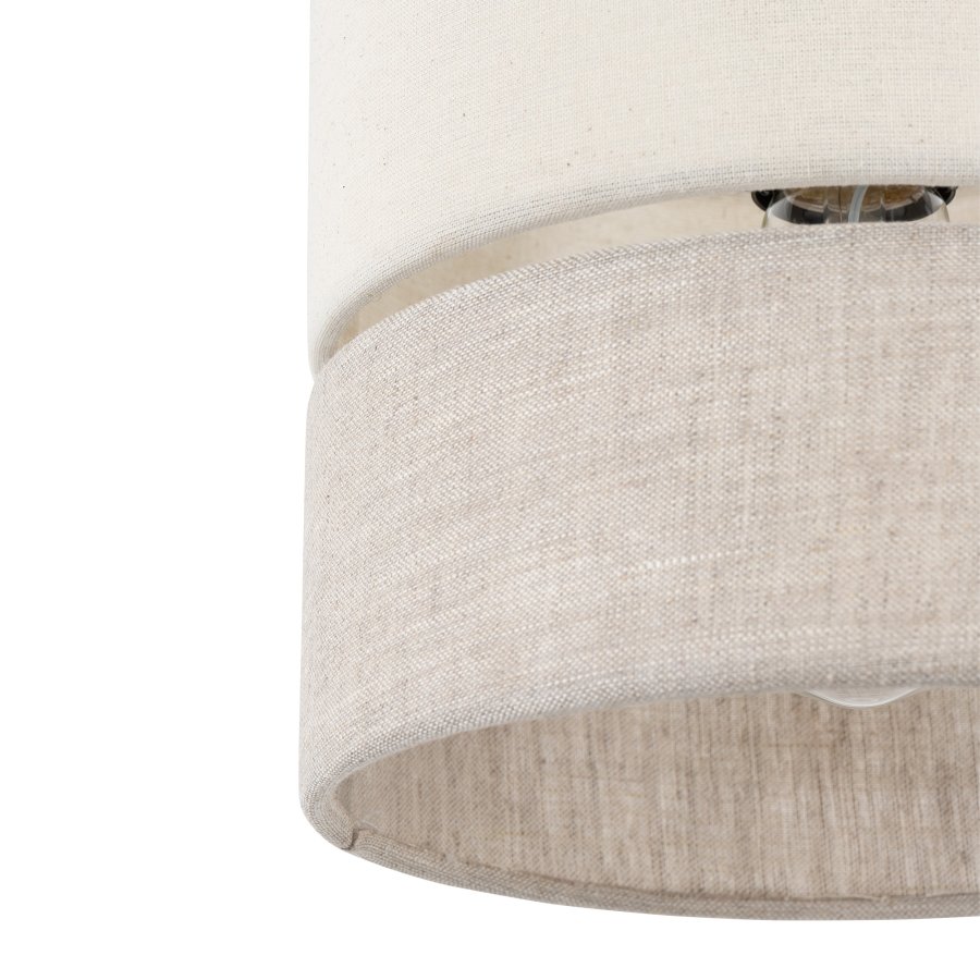 TK Eco loftlampe 200, rund - natur stof og natur fyrretr