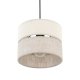TK Eco loftlampe 200, rund - natur stof og natur fyrretr