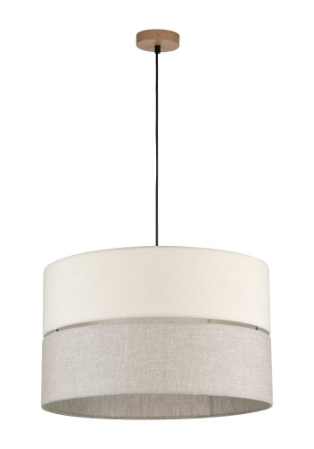 TK Eco taklampe, rund - naturstoff og naturlig furu