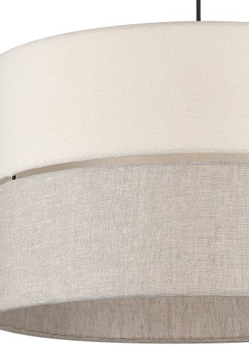 TK Eco taklampe, rund - naturstoff og naturlig furu