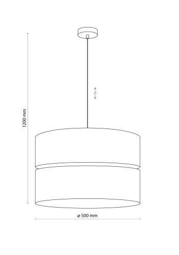 TK Eco taklampe, rund - naturstoff og naturlig furu