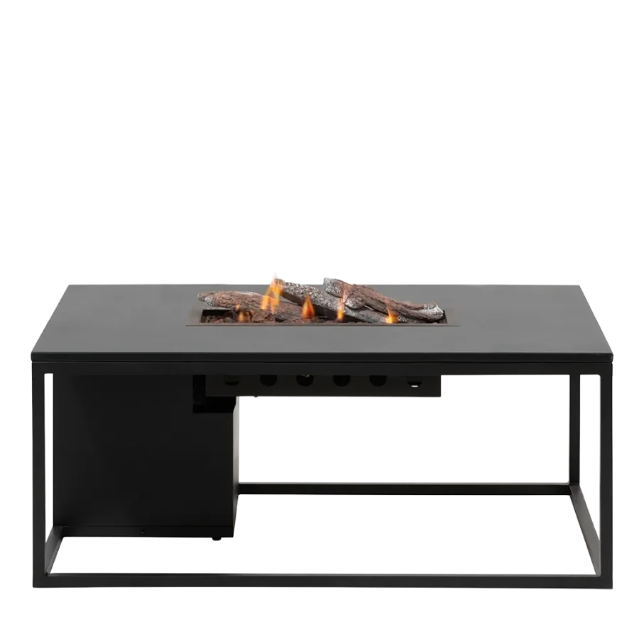COSI FIRES Cosiloft 120 Lounge-Feuertisch, rechteckig – schwarzes Aluminium (120x80)