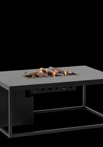 COSI FIRES Cosiloft 120 Lounge-Feuertisch, rechteckig – schwarzes Aluminium (120x80)