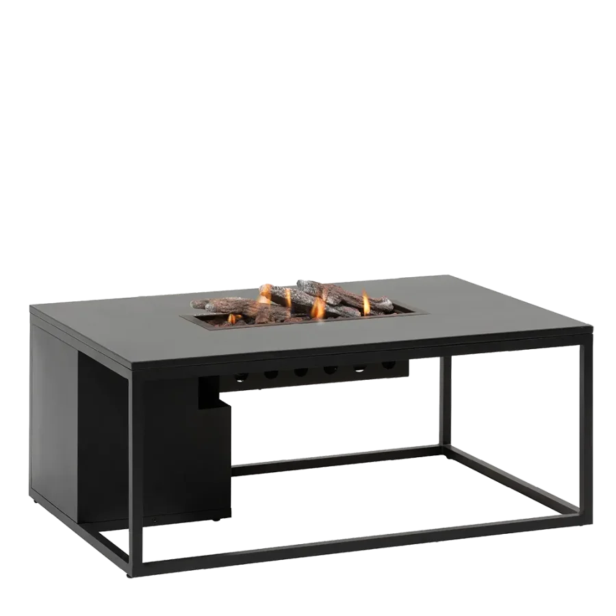 COSI FIRES Cosiloft 120 Lounge-Feuertisch, rechteckig – schwarzes Aluminium (120x80)