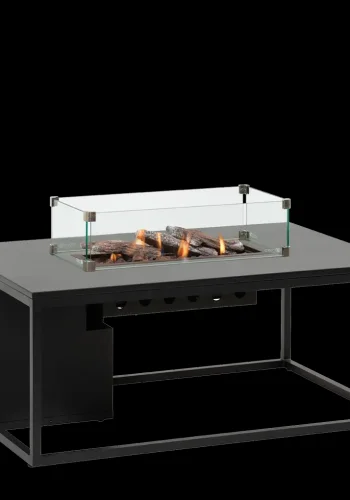COSI FIRES Cosiloft 120 Lounge-Feuertisch, rechteckig – schwarzes Aluminium (120x80)