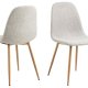 ACT NORDIC Celia spisebordstol - lysegr stoff og eikfoliert stl
