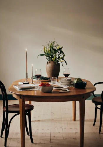 BROSTE COPENHAGEN Uma Vase, rund – hellbraune Terrakotta (H:30)