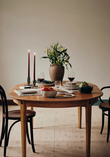 BROSTE COPENHAGEN Uma Vase, rund – hellbraune Terrakotta (H:30)