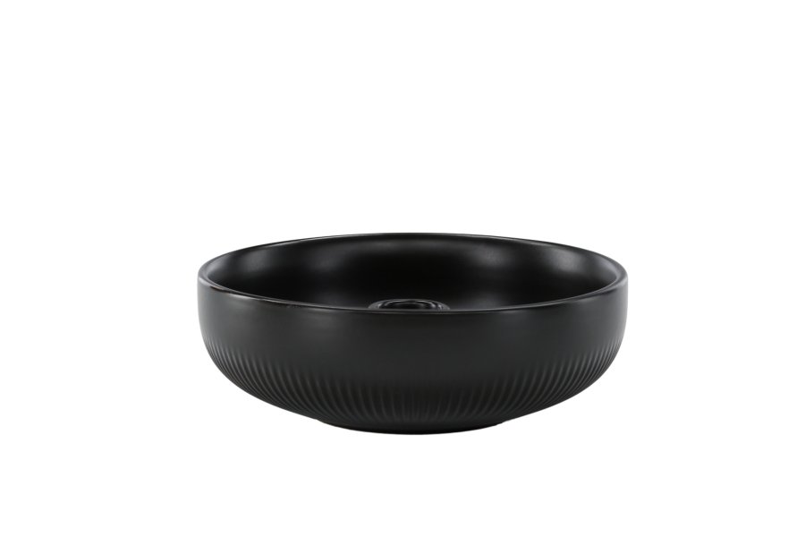 VENTURE DESIGN Posh lysestake, rund - matt svart steinty (B18x6)