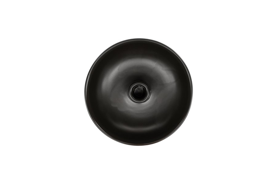 VENTURE DESIGN Posh lysestake, rund - matt svart steinty (B18x6)