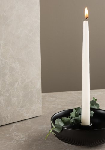 VENTURE DESIGN Posh lysestake, rund - matt svart steinty (B18x6)