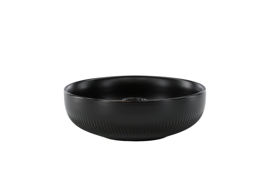 VENTURE DESIGN Posh lysestake, rund - matt svart steinty (B18x6)