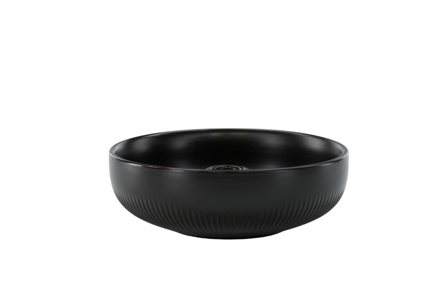 VENTURE DESIGN Posh lysestake, rund - matt svart steinty (B18x6)