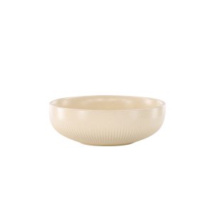 VENTURE DESIGN Posh lysestage, rund - beige/sorte prikker stentj (B18x6)