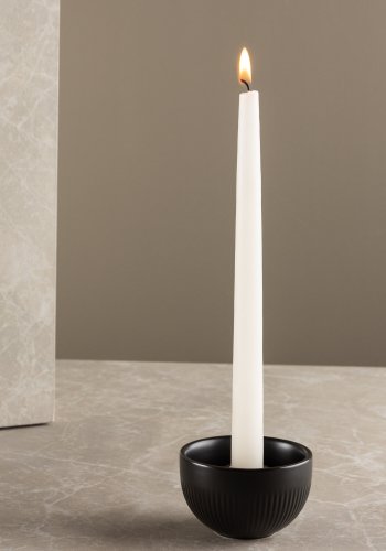 VENTURE DESIGN Posh lysestake, rund - matt sort steinty (B9xH6)