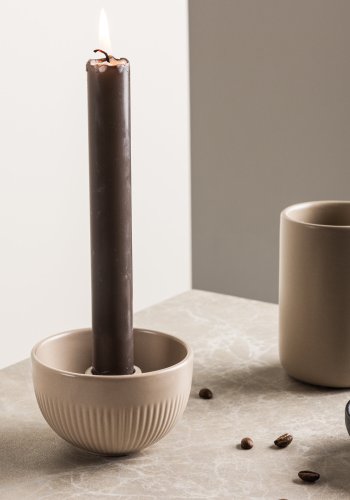 VENTURE DESIGN Posh lysestake, rund - beige steinty (B9xH6)